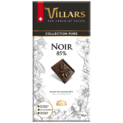 Villars Dunkle Schokolade Noir 85% - Chuchichäschtli - Feines aus der Schweiz