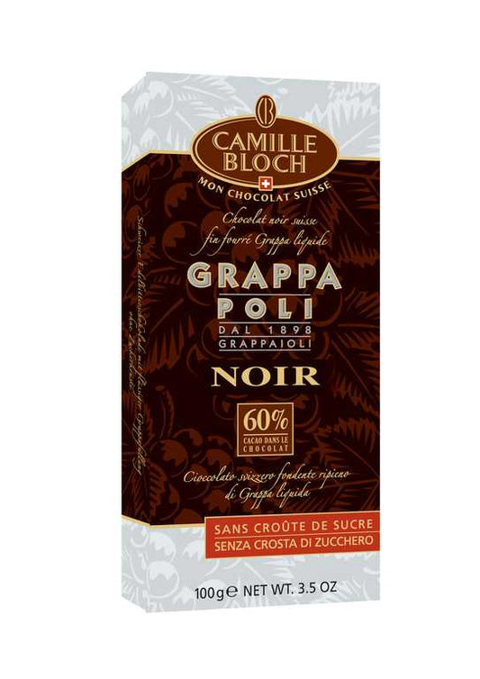 Camille Bloch Grappa Poli Noir (ohne Kruste) - Chuchichäschtli - Feines aus der Schweiz