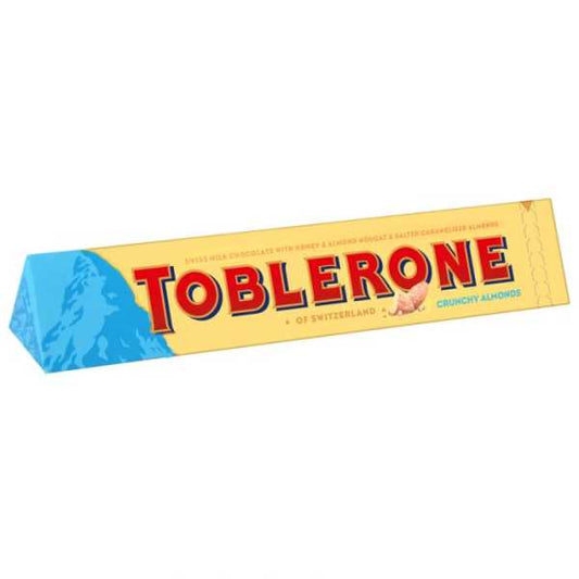 Schweizer Toblerone blau Crunchy Almonds 360g Tafel - Chuchichäschtli - Feines aus der Schweiz