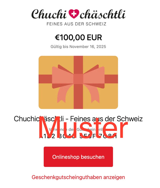 Chuchichäschtli - Feines aus der Schweiz Geschenkgutschein - Chuchichäschtli - Feines aus der Schweiz