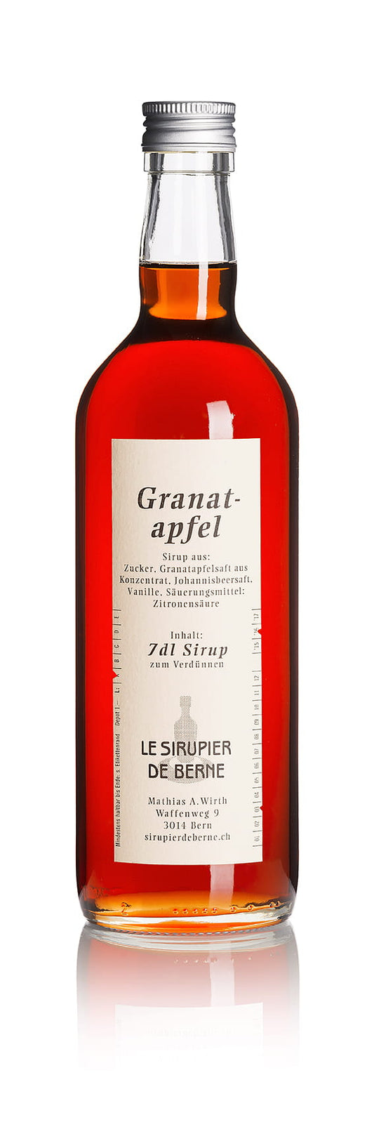 Granatapfel Sirup (Grosse Flasche) - Chuchichäschtli - Feines aus der Schweiz