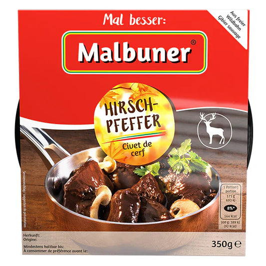 Malbuner Hirschpfeffer - Chuchichäschtli - Feines aus der Schweiz