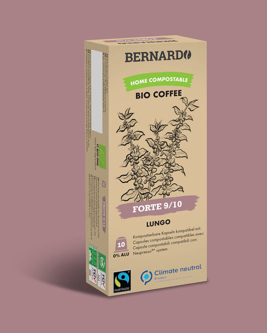 Bernardo Espresso Forte Kaffee (kompostierbare Kapsel, Nespresso ®* kompatibel) - Chuchichäschtli - Feines aus der Schweiz