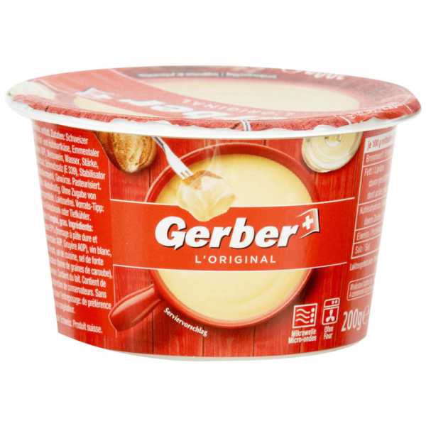 Gerber Fondue L'Original für Mikrowelle - Chuchichäschtli - Feines aus der Schweiz