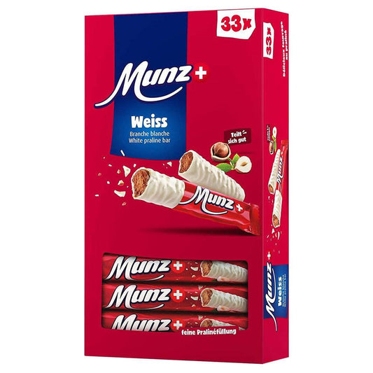 Munz Praliné Prügeli weiss Box à 33 Stk. - Chuchichäschtli - Feines aus der Schweiz