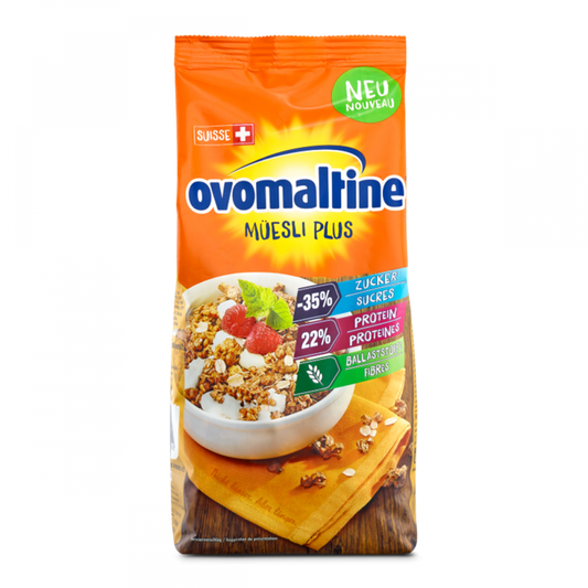 Ovomaltine Crunchy Müesli Plus - Chuchichäschtli - Feines aus der Schweiz